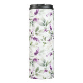 Lavendel Lila Blume blüht mit grünen Blätter Thermosbecher (Rückseite)