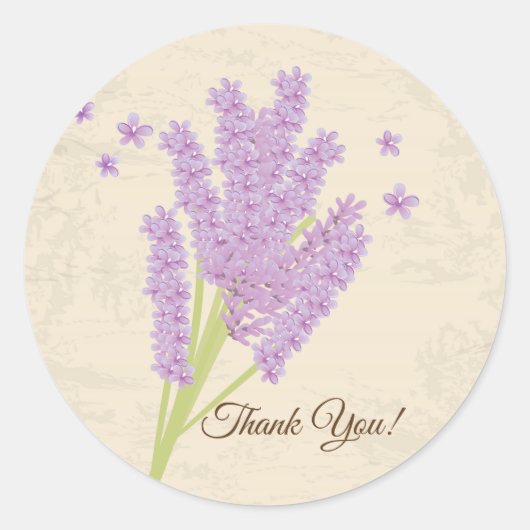 Lavendel, lila, Blume, Blumenaufkleber Runder Aufkleber (Vorderseite)