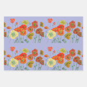 Lavendel Lila Blume Blumenpfropfen Wasserfarbe Geschenkpapier Set (Vorderseite 3)