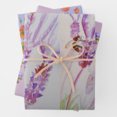 Lavendel Lila Blume Blumenpfropfen Wasserfarbe Geschenkpapier Set (Beispiel)