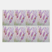 Lavendel Lila Blume Blumenpfropfen Wasserfarbe Geschenkpapier Set (Vorderseite 3)