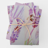 Lavendel Lila Blume Blumenpfropfen Wasserfarbe Geschenkpapier Set (Beispiel)