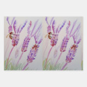 Lavendel Lila Blume Blumenpfropfen Wasserfarbe Geschenkpapier Set (Vorderseite)