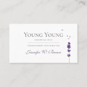 Lavendel Lila, blumengeschmückte ätherische Öle Visitenkarte (Vorderseite)