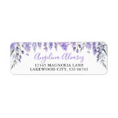 Lavendel Lila Brautparty Rücksendeadresse (Vorne)