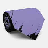 Lavendel Lila Brush Moderner Schwarzer Hintergrund Krawatte (Gerollt)