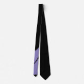 Lavendel Lila Brush Moderner Schwarzer Hintergrund Krawatte (Rückseite)