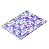 Lavendel Lila Butterfly Pattern Notizblock (Linke Seite)