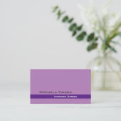 Lavendel Lila Classic mit Foto Beruflich Visitenkarte (Stehend Vorderseite)