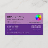 Lavendel Lila Classic mit Logo Beruflich Visitenkarte (Rückseite)