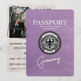 Lavendel Lila Deutschland-Pass Save the Date