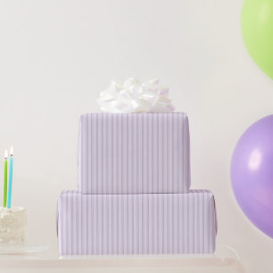 Lavendel Lila Doppelte Streifen Geburtstag Geschenkpapier