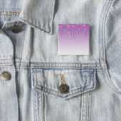 Lavendel Lila Dripping Glitzer Button (Beispiel)