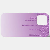 Lavendel Lila Dripping Glitzer Case-Mate iPhone Hülle (Rückseite (Horizontal))