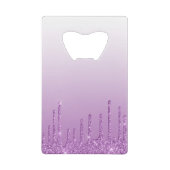 Lavendel Lila Dripping Glitzer Geldbeutel Flaschenöffner (Vorderseite)