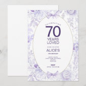 Lavendel & Lila Elegante Einladung (Vorne/Hinten)