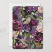 Lavendel Lila Elegante Probe Florenz Abendessen Einladung (Rückseite)