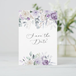 Lavendel, Lila, ElfenbeinHydrangea Save The Date