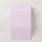 Lavendel Lila Floral Baby in Blütendusche All In One Einladung (Außenbereich)