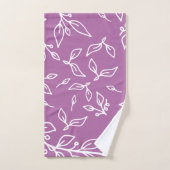 Lavendel lila floral badhandtuch set (Handtuch)