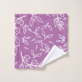 Lavendel lila floral badhandtuch set (Waschlappen)