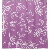 Lavendel lila floral duschvorhang (Vorderseite)