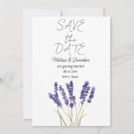 Lavendel Lila florale Blume Rustikale Hochzeit Einladung