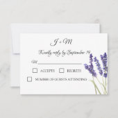 Lavendel Lila florale Rustikale Blume Moderne UAWG RSVP Karte (Vorderseite)