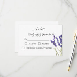 Lavendel Lila florale Rustikale Blume Moderne UAWG RSVP Karte