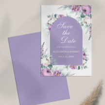 Lavendel Lila florale Save the Date Karte