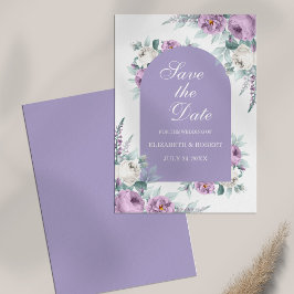 Lavendel Lila florale Save the Date Karte