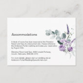 Lavendel Lila florale Verschlusskarte Begleitkarte (Vorderseite)