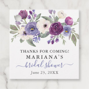 Lavendel Lila florales Brautparty Geschenkanhänger
