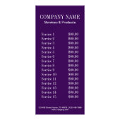 Lavendel lila Friseur Salon Schönheitssalon WELLNE Werbekarte (Hinten)