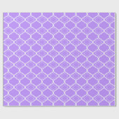 Lavendel Lila geometrisches Muster Geschenkpapier (Flach)