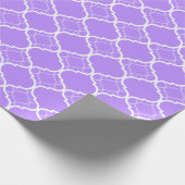 Lavendel Lila geometrisches Muster Geschenkpapier (Ecke)