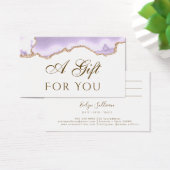 Lavendel lila Geschenkkarte (Schreibtisch)