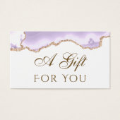 Lavendel lila Geschenkkarte (Vorderseite)