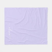 Lavendel Lila Girly Script Monogram Name Modern Fleecedecke (Vorderseite (Horizontal))