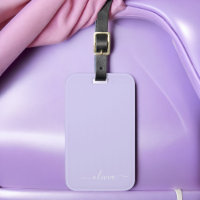 Lavendel Lila Girly Script Monogram Name Modern