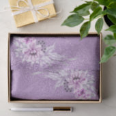 Lavendel Lila Glitzer mit floralen Blume Seidenpapier (Geschenk)