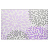 Lavendel Lila Grau Modern Dahlia Blumendruck Stoff (Fat Quarter (45,7 x 55,9 cm))
