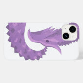 Lavendel lila Herzdrache auf Weiß Case-Mate iPhone Hülle (Rückseite (Horizontal))