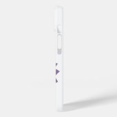 Lavendel lila Herzdrache auf Weiß Case-Mate iPhone Hülle (Rückseite / Links)