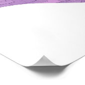 Lavendel lila Herzdrache auf Weiß Poster (Ecke)