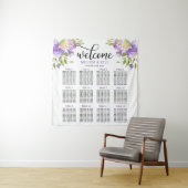 Lavendel Lila Hochzeitskarte Willkommen Wandteppich (Beispiel)