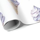 Lavendel Lila Ice Creme Cones Birthday Geschenkpapier (Rolleneckpunkt)