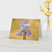 Lavendel Lila Iris Blume Art Karte (Gelbe Blume)