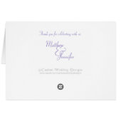 Lavendel-lila kundenspezifische Wedding (Rückseite Horizontal)