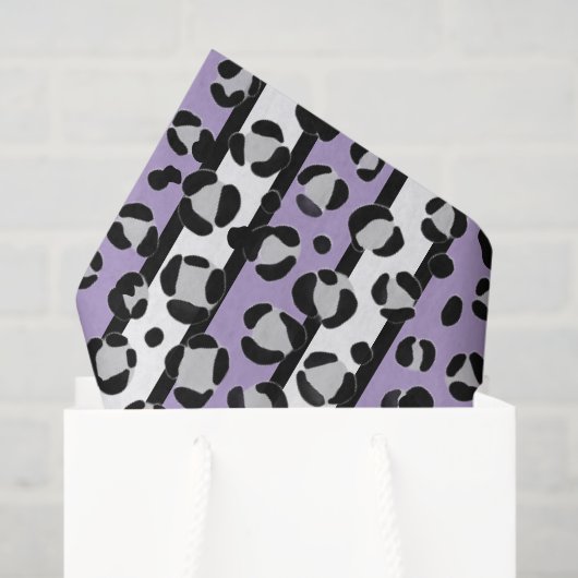 Lavendel Lila Leopard Fettdruckpapier Seidenpapier (Geschenktüte)